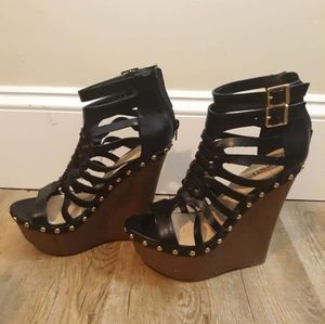 Black Strappy Heels